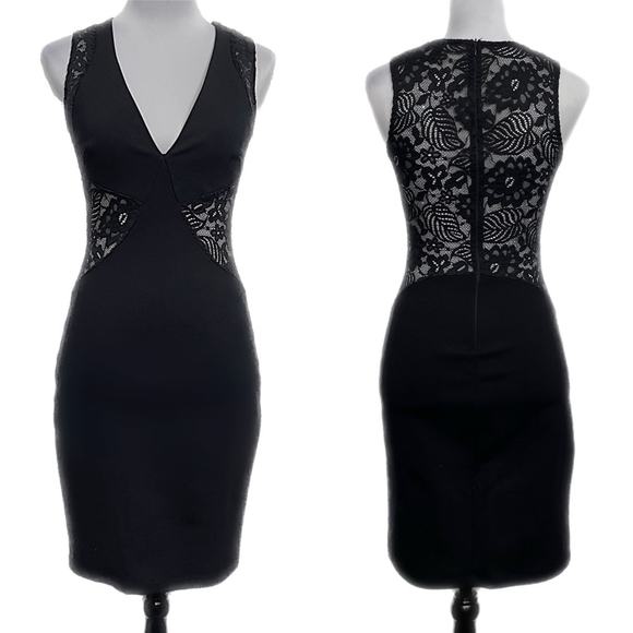 EUC - Windsor Little Black Lace BodyCon Dress - Picture 1 of 7
